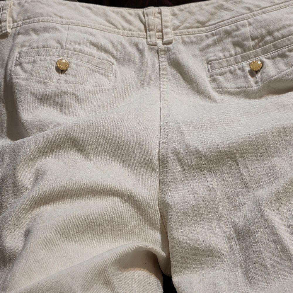 Talbots Woman White Sailor Style Preppy Wide Leg Pants - Size 18W - Picture 5 of 7